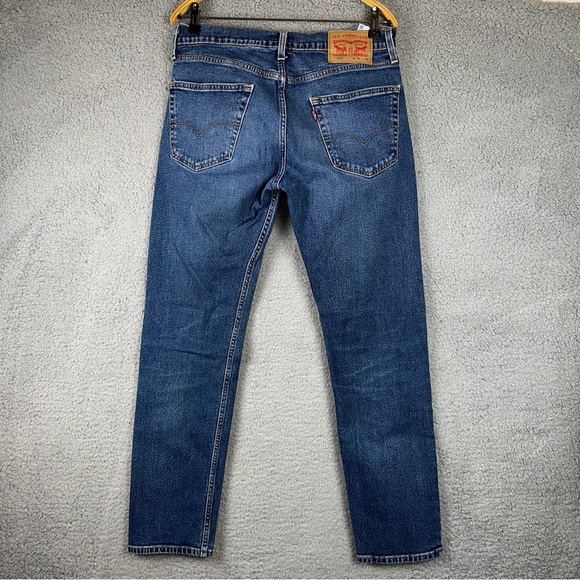 Levi's 502 Jeans Mens 31x32 Blue Taper Fit Stretch Denim Zip Fly 5 Pocket - Picture 1 of 9